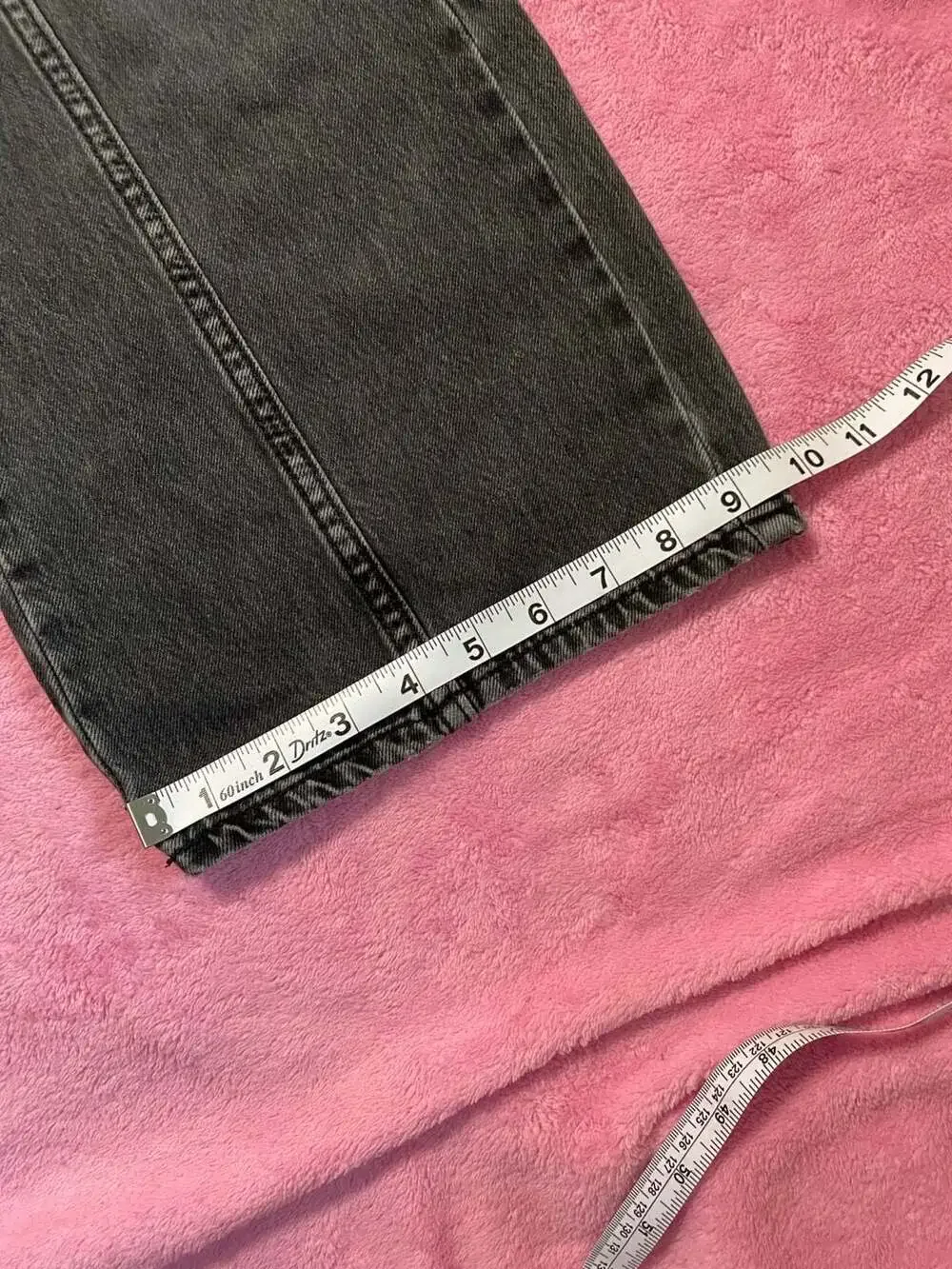 Old Navy Black Denim Cargo Pants Wide Leg Adjustable Waist Kids 10